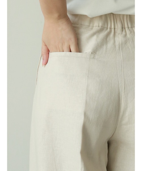 Te chichi(テチチ)の「レーヨンリネンワイドパンツ(その他パンツ・レディース・ベージュ/ネイビー・SMALL/MEDIUM)」の6枚目の写真