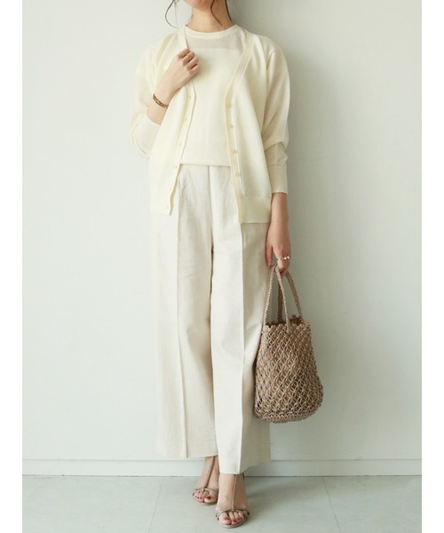 Te chichi(テチチ)の「レーヨンリネンワイドパンツ(その他パンツ・レディース・ベージュ/ネイビー・SMALL/MEDIUM)」の18枚目の写真