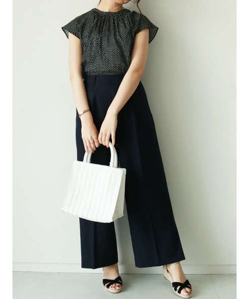 Te chichi(テチチ)の「レーヨンリネンワイドパンツ(その他パンツ・レディース・ベージュ/ネイビー・SMALL/MEDIUM)」の19枚目の写真