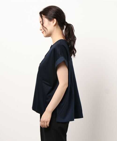 Pao de lo（パオデロ）の「【VOYAGE】プリマザイムスムースカットソー（Tシャツ/カットソー・レディース・ブラック/ネイビー・9号）」の4枚目の写真