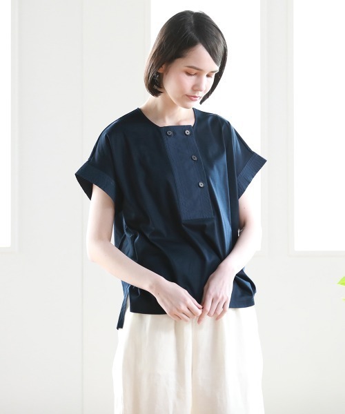 Pao de lo（パオデロ）の「【VOYAGE】プリマザイムスムースカットソー（Tシャツ/カットソー・レディース・ブラック/ネイビー・9号）」の2枚目の写真