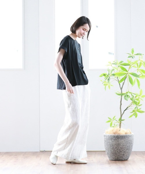 Pao de lo（パオデロ）の「【VOYAGE】プリマザイムスムースカットソー（Tシャツ/カットソー・レディース・ブラック/ネイビー・9号）」の12枚目の写真