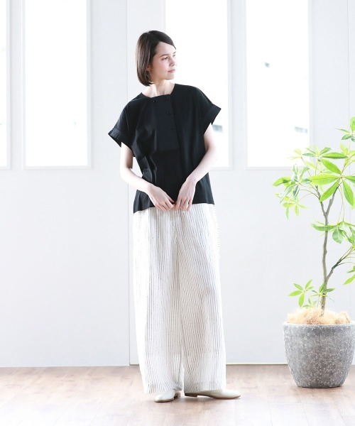 Pao de lo（パオデロ）の「【VOYAGE】プリマザイムスムースカットソー（Tシャツ/カットソー・レディース・ブラック/ネイビー・9号）」の11枚目の写真