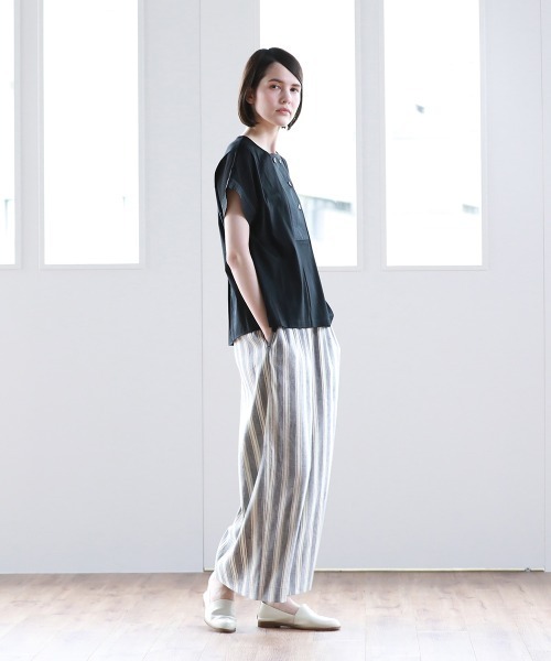 Pao de lo（パオデロ）の「【VOYAGE】プリマザイムスムースカットソー（Tシャツ/カットソー・レディース・ブラック/ネイビー・9号）」の9枚目の写真