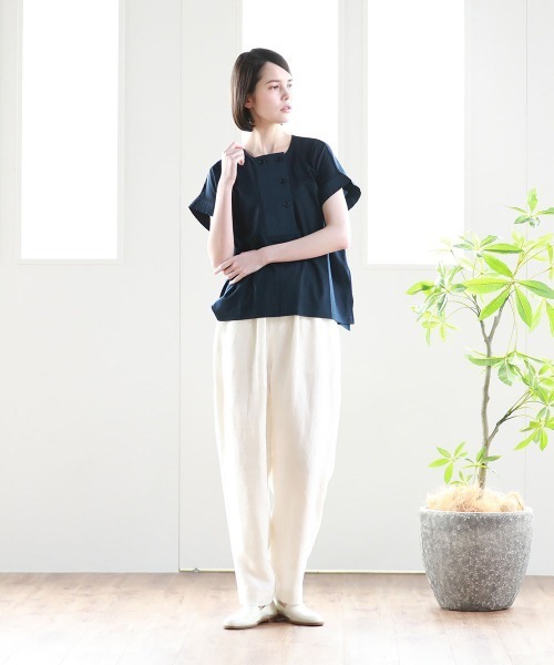 Pao de lo（パオデロ）の「【VOYAGE】プリマザイムスムースカットソー（Tシャツ/カットソー・レディース・ブラック/ネイビー・9号）」の6枚目の写真