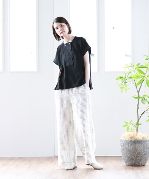 Pao de lo（パオデロ）の「【VOYAGE】プリマザイムスムースカットソー（Tシャツ/カットソー・レディース・ブラック/ネイビー・9号）」の18枚目の写真