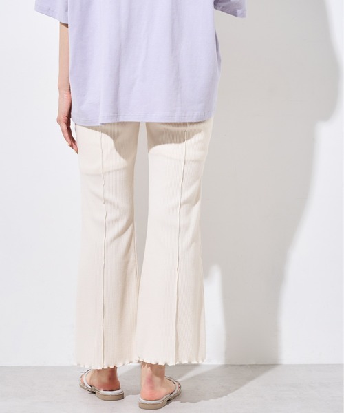 OLIVE des OLIVE(オリーブデオリーブ)の「リブフレアパンツ(その他パンツ・レディース・オフホワイト/ライトブラウン/ミント/ラベンダー・FREE)」の7枚目の写真