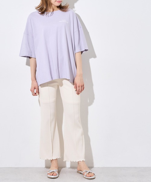 OLIVE des OLIVE(オリーブデオリーブ)の「リブフレアパンツ(その他パンツ・レディース・オフホワイト/ライトブラウン/ミント/ラベンダー・FREE)」の8枚目の写真