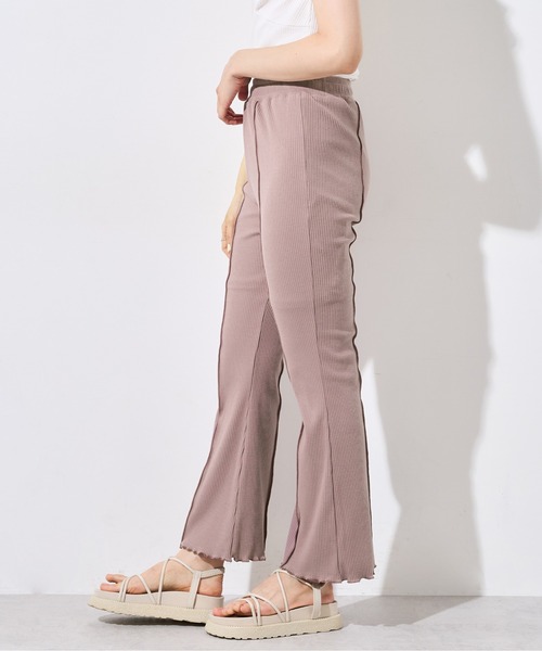 OLIVE des OLIVE(オリーブデオリーブ)の「リブフレアパンツ(その他パンツ・レディース・オフホワイト/ライトブラウン/ミント/ラベンダー・FREE)」の11枚目の写真