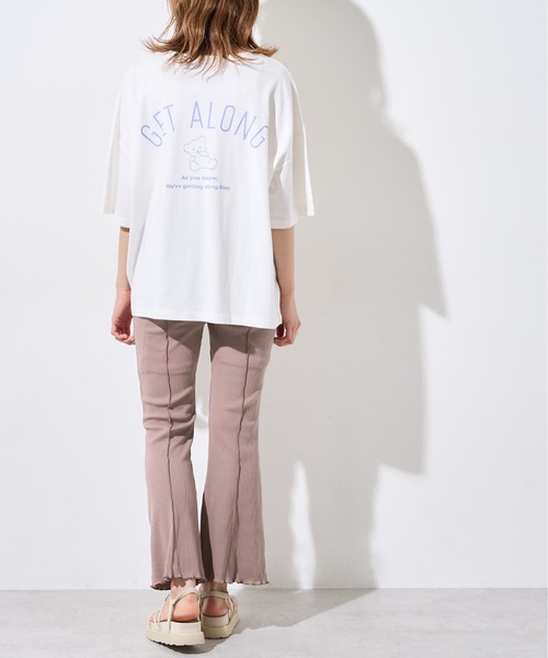 OLIVE des OLIVE(オリーブデオリーブ)の「リブフレアパンツ(その他パンツ・レディース・オフホワイト/ライトブラウン/ミント/ラベンダー・FREE)」の14枚目の写真