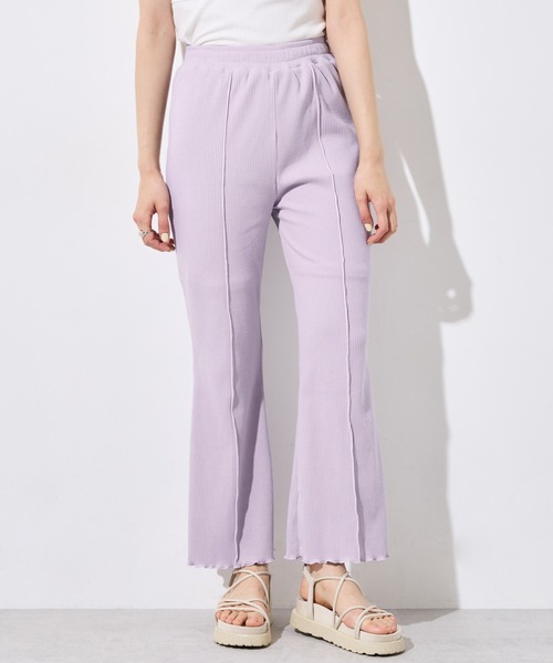 OLIVE des OLIVE(オリーブデオリーブ)の「リブフレアパンツ(その他パンツ・レディース・オフホワイト/ライトブラウン/ミント/ラベンダー・FREE)」の15枚目の写真