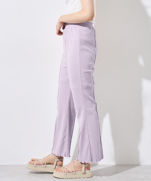 OLIVE des OLIVE(オリーブデオリーブ)の「リブフレアパンツ(その他パンツ・レディース・オフホワイト/ライトブラウン/ミント/ラベンダー・FREE)」の16枚目の写真