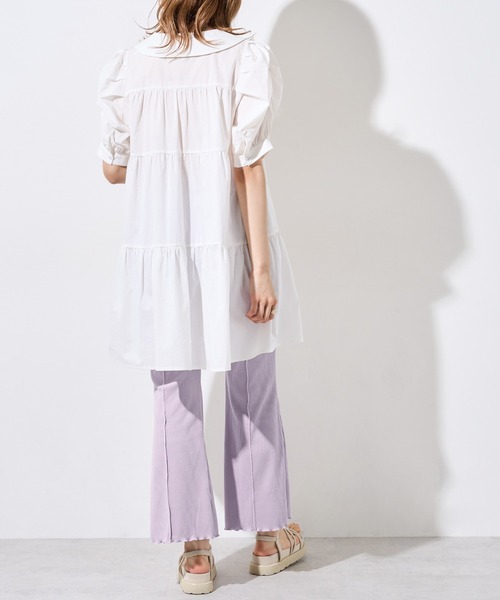 OLIVE des OLIVE(オリーブデオリーブ)の「リブフレアパンツ(その他パンツ・レディース・オフホワイト/ライトブラウン/ミント/ラベンダー・FREE)」の18枚目の写真