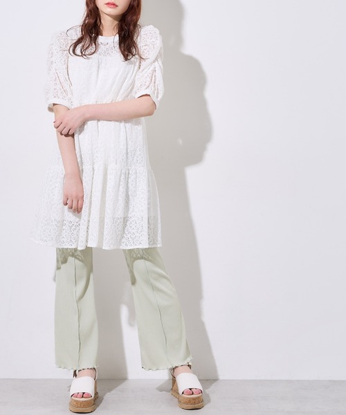 OLIVE des OLIVE(オリーブデオリーブ)の「リブフレアパンツ(その他パンツ・レディース・オフホワイト/ライトブラウン/ミント/ラベンダー・FREE)」の22枚目の写真