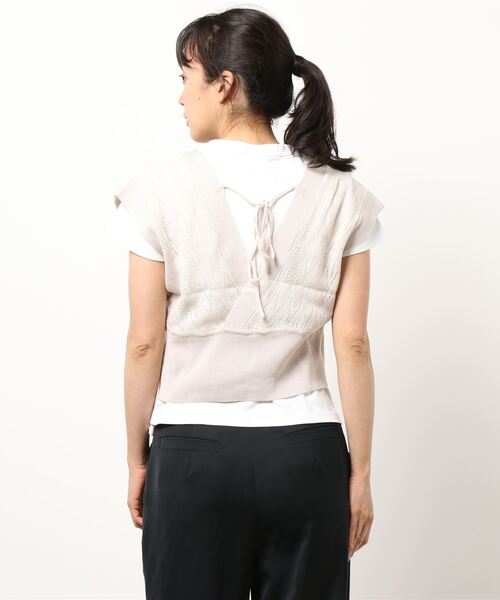 KOBE LETTUCE（コウベレタス）の「ジャガードニットビスチェトップス（ニット/セーター・レディース・モカ/ベージュ系その他/ブルー系その他・FREE）」の10枚目の写真