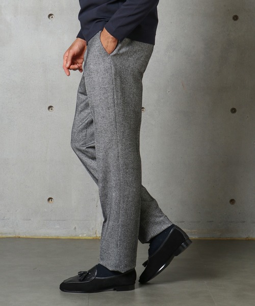 MEN'S BIGI(メンズビギ)の「クラシカルヘリンボーン ストレッチパンツ(スラックス・メンズ・ブラウン/グレー・01/02/03/04)」の7枚目の写真