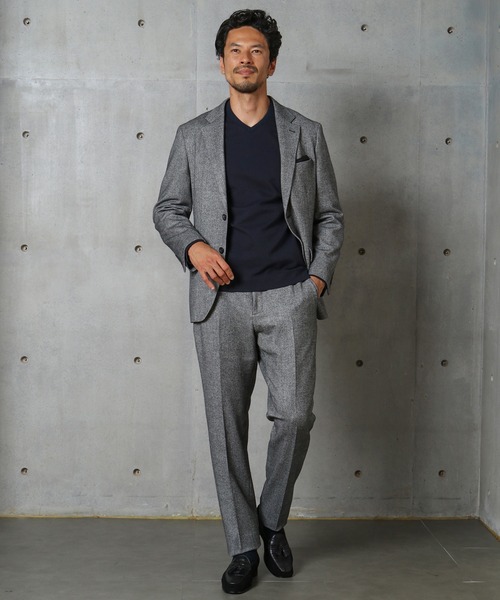 MEN'S BIGI(メンズビギ)の「クラシカルヘリンボーン ストレッチパンツ(スラックス・メンズ・ブラウン/グレー・01/02/03/04)」の15枚目の写真