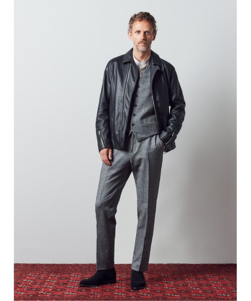 MEN'S BIGI(メンズビギ)の「クラシカルヘリンボーン ストレッチパンツ(スラックス・メンズ・ブラウン/グレー・01/02/03/04)」の20枚目の写真