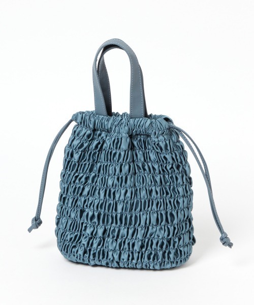 LOWRYS FARM（ローリーズファーム）の「シャーリングキンチャクバッグ　958279（ショルダーバッグ・レディース・ブラック/ダークブラウン/ブルー・FREE）」の3枚目の写真