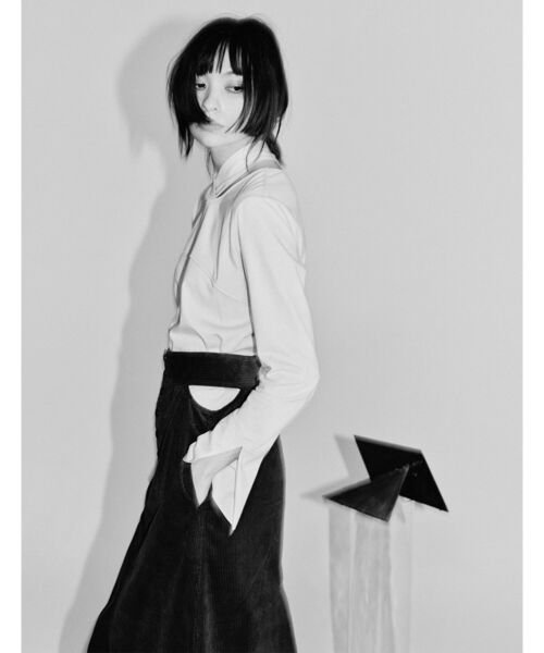 Ray BEAMS（レイビームス）の「RBS / ネッククロス リボンTシャツ（Tシャツ/カットソー・レディース・ブラック/ベージュ/ブルー系その他2・ONE SIZE）」の8枚目の写真