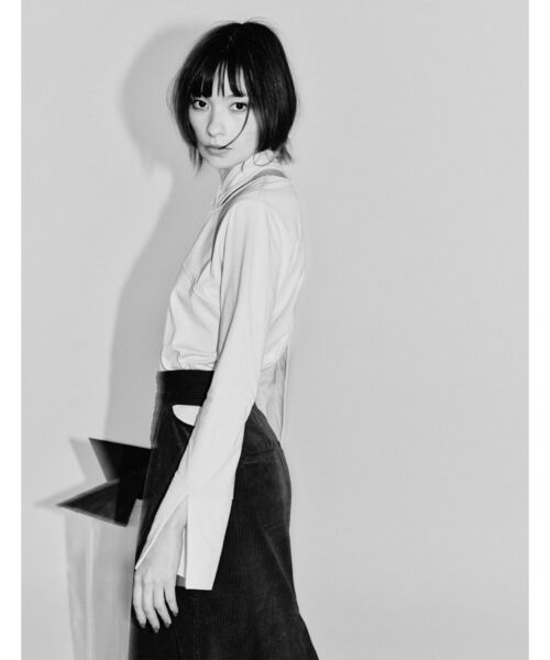 Ray BEAMS（レイビームス）の「RBS / ネッククロス リボンTシャツ（Tシャツ/カットソー・レディース・ブラック/ベージュ/ブルー系その他2・ONE SIZE）」の14枚目の写真