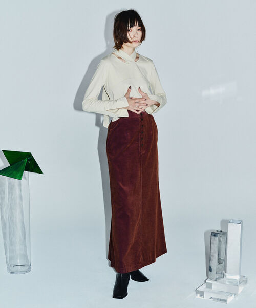 Ray BEAMS（レイビームス）の「RBS / ネッククロス リボンTシャツ（Tシャツ/カットソー・レディース・ブラック/ベージュ/ブルー系その他2・ONE SIZE）」の13枚目の写真