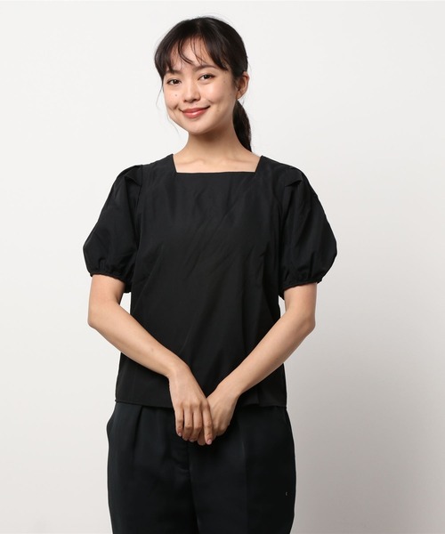 ABITOKYO(アビトーキョー)の「スクエアネックボリュウーム袖ブラウス(シャツ/ブラウス・レディース・ホワイト/ブラック/ライトブルー/ネイビー/ワイン/チャコールグレー/グレー/モカ/グリーン/ブラウン/イエロー/ピンク/ベージュ・S/M/L)」の21枚目の写真