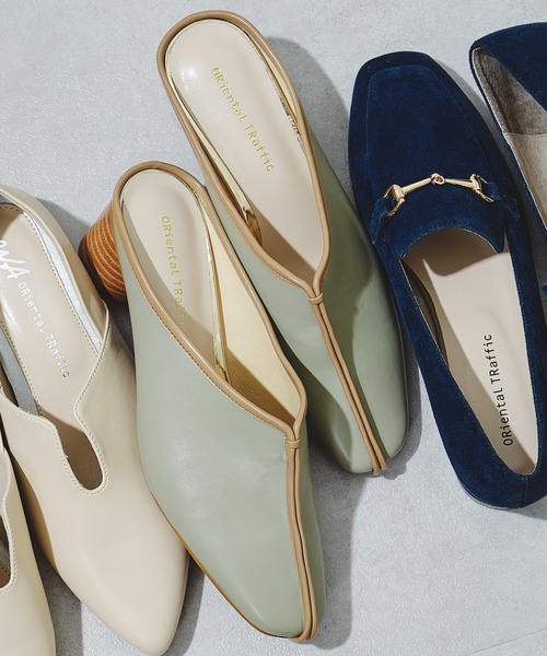 ORiental TRaffic(オリエンタルトラフィック)の「パイピングミュールサンダル/11301(パンプス・レディース・ベージュ/グリーン/ブラック・L/M/LL/S)」の22枚目の写真