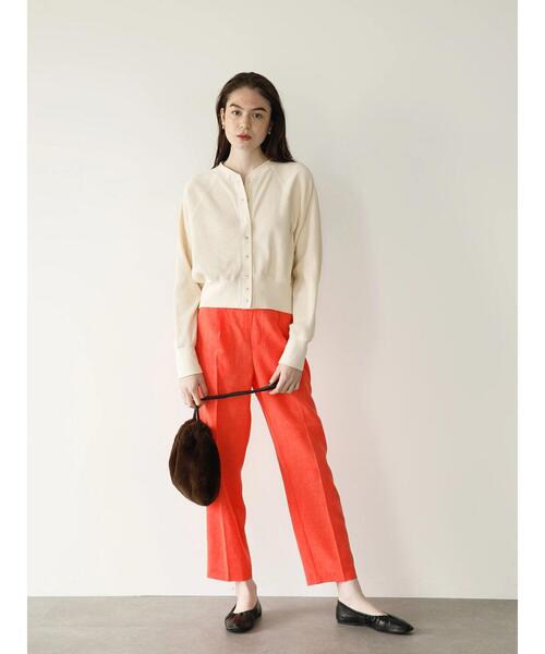 koe(コエ)の「ショート丈リブカーディガン*(カーディガン/ボレロ・レディース・アイボリー/ブラック/レッド・FREE)」の22枚目の写真