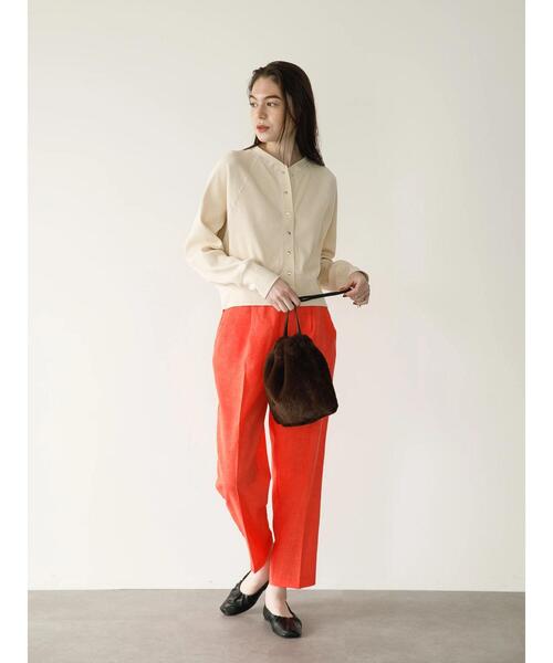 koe(コエ)の「ショート丈リブカーディガン*(カーディガン/ボレロ・レディース・アイボリー/ブラック/レッド・FREE)」の20枚目の写真