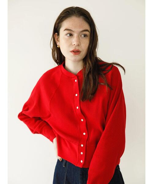 koe(コエ)の「ショート丈リブカーディガン*(カーディガン/ボレロ・レディース・アイボリー/ブラック/レッド・FREE)」の19枚目の写真