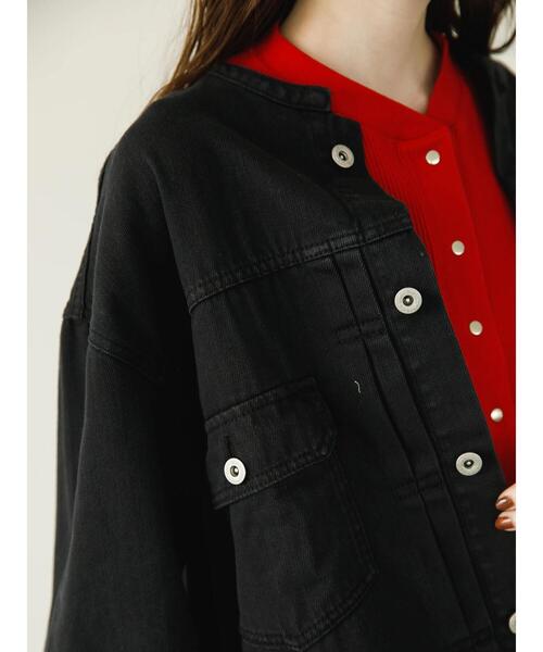 koe(コエ)の「ショート丈リブカーディガン*(カーディガン/ボレロ・レディース・アイボリー/ブラック/レッド・FREE)」の14枚目の写真