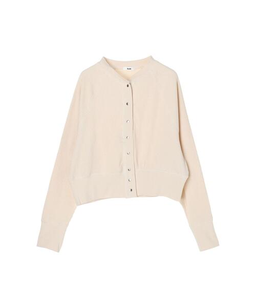 koe(コエ)の「ショート丈リブカーディガン*(カーディガン/ボレロ・レディース・アイボリー/ブラック/レッド・FREE)」の6枚目の写真