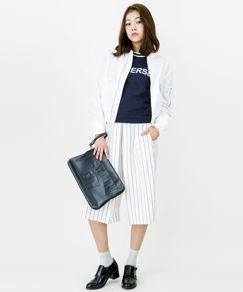 WEGO（ウィゴー）の「WEGO/MA-1（ミリタリージャケット・レディース・ホワイト/ブラック/カーキ・FREE）」の22枚目の写真