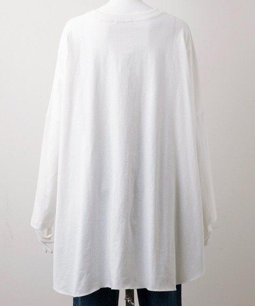 MILKFED.（ミルクフェド）の「ZEBRA LOGO BIG TOP（Tシャツ/カットソー・レディース・ホワイト/チャコール/オレンジ・ONE SIZE）」の5枚目の写真