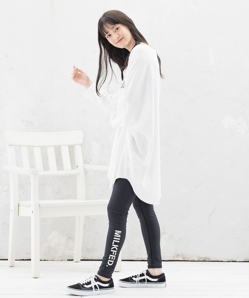 MILKFED.（ミルクフェド）の「ZEBRA LOGO BIG TOP（Tシャツ/カットソー・レディース・ホワイト/チャコール/オレンジ・ONE SIZE）」の20枚目の写真