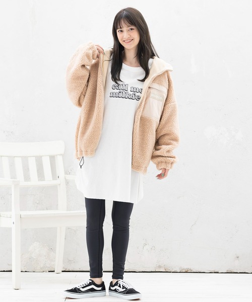 MILKFED.（ミルクフェド）の「ZEBRA LOGO BIG TOP（Tシャツ/カットソー・レディース・ホワイト/チャコール/オレンジ・ONE SIZE）」の21枚目の写真