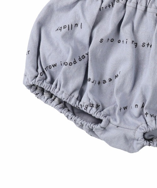 quoti use fith（クゥオティ　ユース　フィス）の「ベビー 天竺オヤスミロゴブルマ（その他パンツ・キッズ・ホワイト/ブラウン/ブルー・80/90/100）」の6枚目の写真