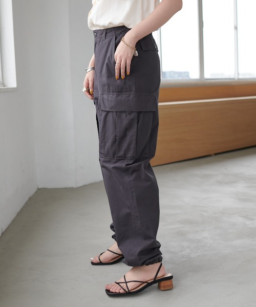 DISCOAT(ディスコート)の「リップストップカーゴパンツ(カーゴパンツ・レディース・チャコールグレー/カーキ・FREE)」の16枚目の写真