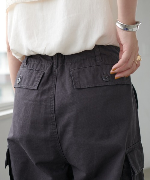 DISCOAT(ディスコート)の「リップストップカーゴパンツ(カーゴパンツ・レディース・チャコールグレー/カーキ・FREE)」の9枚目の写真