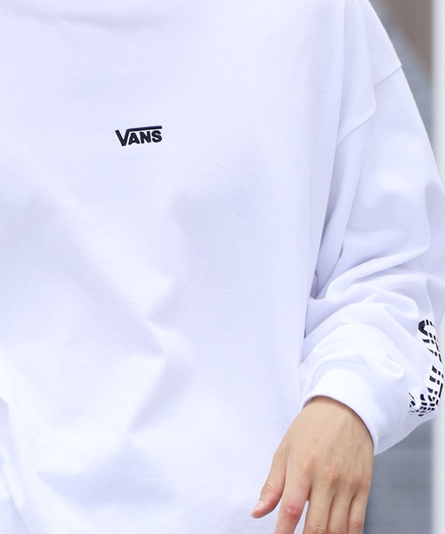 VANS（バンズ）の「VANS/ヴァンズ OFF THE WALL Emb. L/S T-Shirt ビッグシルエットロンT（Tシャツ/カットソー・メンズ・ホワイト/ブラック/グリーン・M/L/XL）」の14枚目の写真