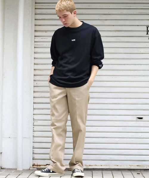 VANS/ヴァンズ OFF THE WALL Emb. L/S T-Shirt ビッグシルエットロンT