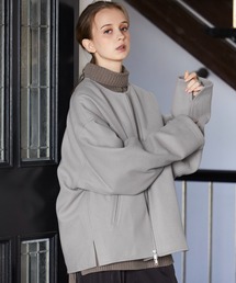 Loose/ルース | ダブルジップ ノーカラーブルゾン(ブルゾン)