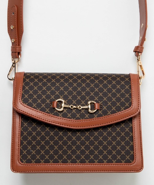 WEGO(ウィゴー)の「WEGO/ビット付きフラップショルダー(ショルダーバッグ・レディース・ブラック/その他1/その他2/ブラウン・FREE)」の5枚目の写真