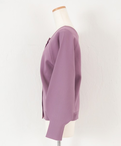 titivate（ティティベイト）の「前後2wayコクーンスリーブニットカーディガン（カーディガン/ボレロ・レディース・アイボリー/パープル/グリーン/ブラック/ライトブルー/オレンジ/ブラウン/ライトピンク・L/S/M）」の10枚目の写真