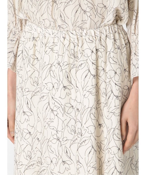 m.f.editorial（エムエフエディトリアル）の「m.f.エディトリアル レディース ラインプリント マーメイドマキシスカート（スカート・レディース・アイボリー・S/LARGE/MEDIUM）」の5枚目の写真