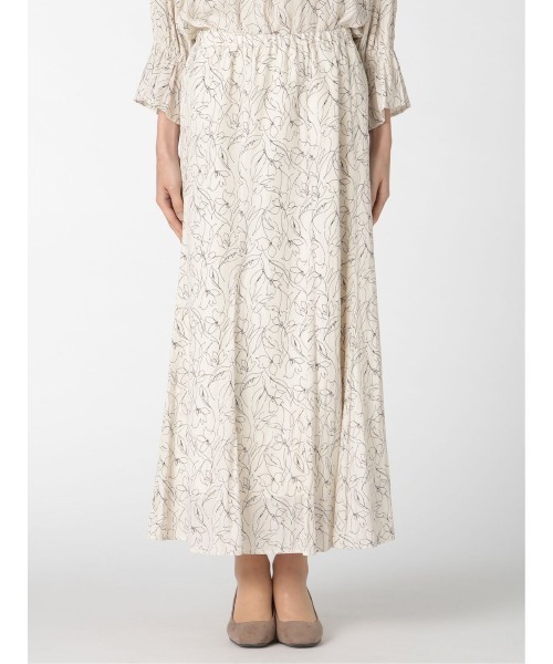 m.f.editorial（エムエフエディトリアル）の「m.f.エディトリアル レディース ラインプリント マーメイドマキシスカート（スカート・レディース・アイボリー・S/LARGE/MEDIUM）」の6枚目の写真