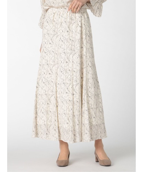 m.f.editorial（エムエフエディトリアル）の「m.f.エディトリアル レディース ラインプリント マーメイドマキシスカート（スカート・レディース・アイボリー・S/LARGE/MEDIUM）」の10枚目の写真