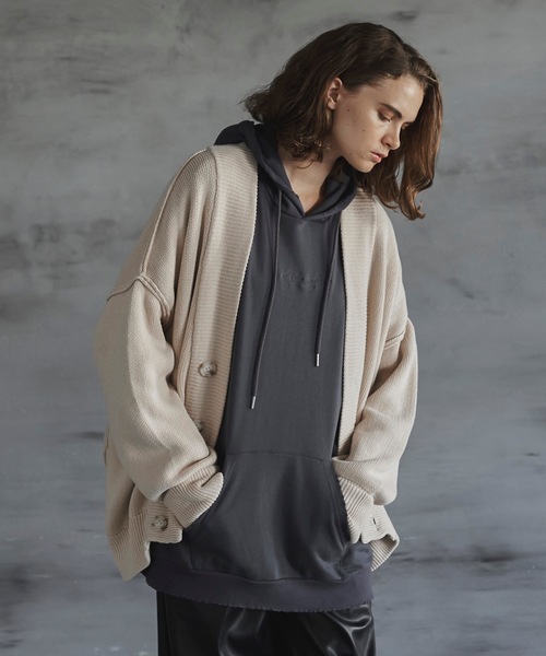 shiki tokyo(シキトウキョウ)の「OVERSIZED BALLON CARDIGAN / オーバーサイズバルーンカーディガン(カーディガン/ボレロ・メンズ・ダークグレー/アイボリー/ブラウン・MEDIUM/LARGE/SMALL)」の11枚目の写真