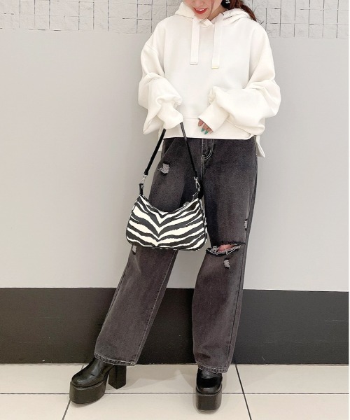 one way（ワンウェイ）の「【oneway】ダンボールニットパーカー（パーカー・レディース・ホワイト/ブラック/ベージュ/ブルー/ダークグリーン/ブルーグリーン・FREE）」の19枚目の写真